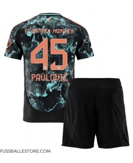 Günstige Bayern Munich Aleksandar Pavlovic #45 Auswärts Trikotsatzt Kinder 2024-25 Kurzarm (+ Kurze Hosen)
